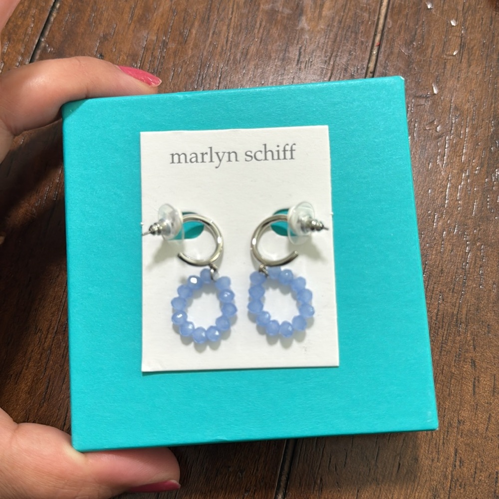 Earring Beaded Marquis Charm